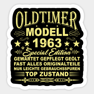 OLDTIMER MODELL BAUJAHR 1963 Sticker